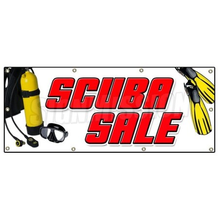Signmission SCUBA SALE BANNER SIGN diving shop equipment diver tank rental filled B-96 Scuba Sale